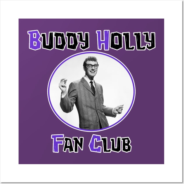 Buddy Holly Fan Club (Purple) Wall Art by Vandalay Industries